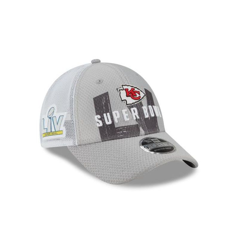 NFL Kansas City Chiefs Super Bowl Lv Stretch Snap 9Forty Adjustable (CVI0899) - White New Era Caps